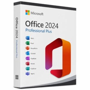 Microsoft Office 2024 Professional Plus product key box – lifetime license for 1 PC