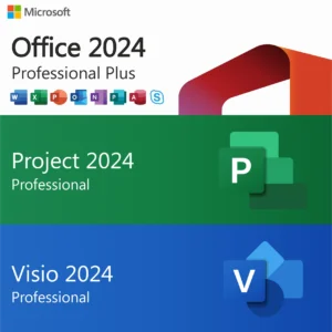 Office 2024 Pro Plus Visio 2024 Project 2024 bundle – three genuine lifetime product keys