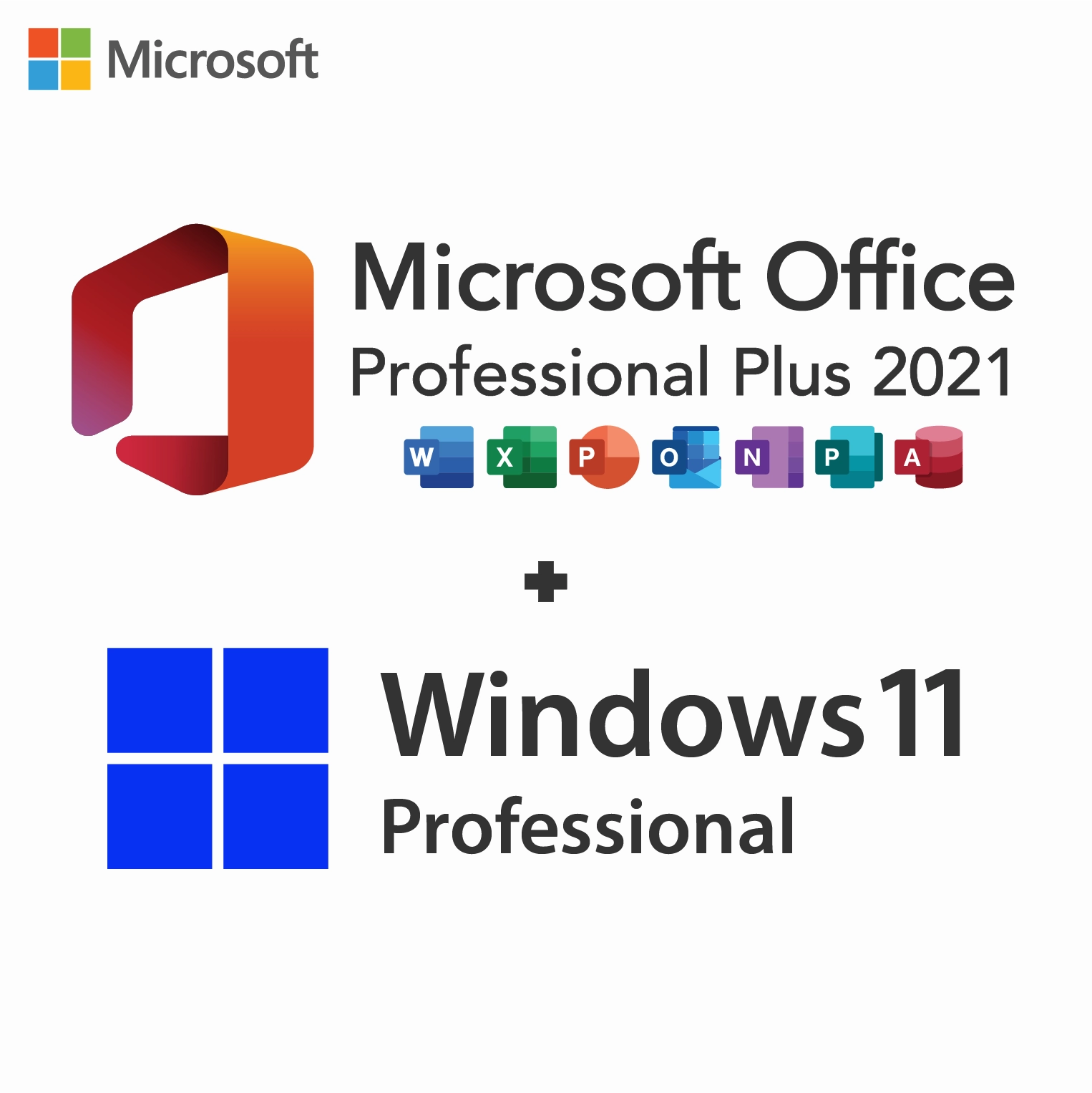 Windows 11 Pro and Office 2021 Professional Plus bundle – two genuine lifetime product keys