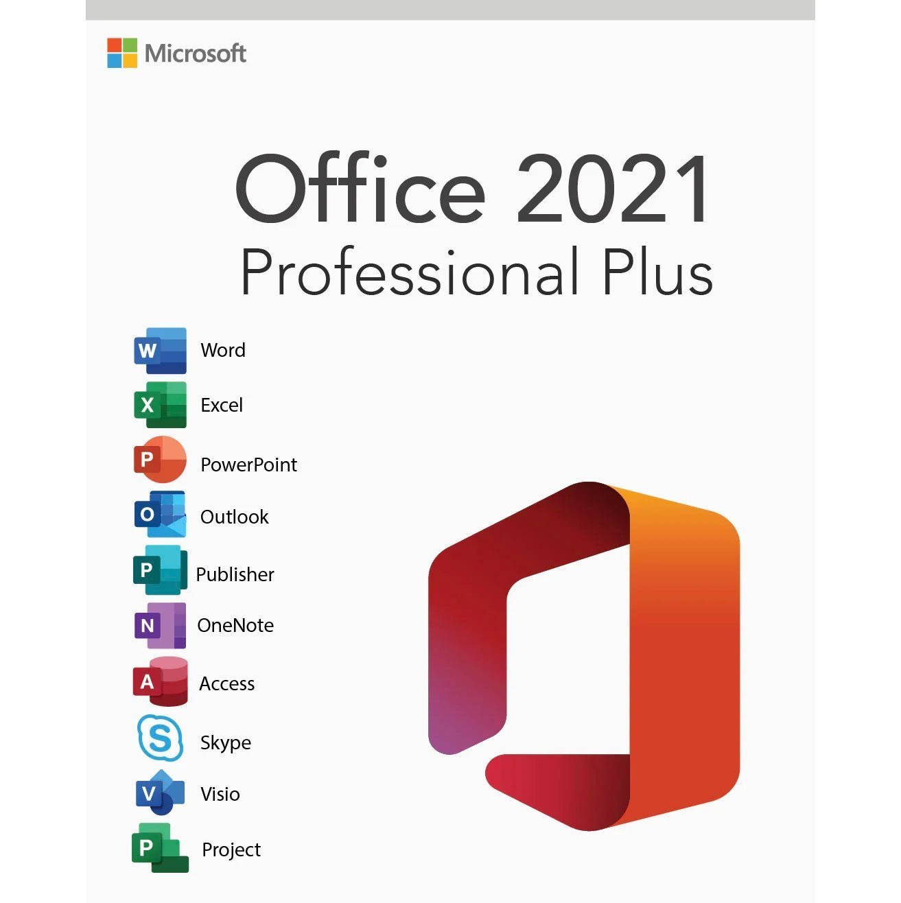 Microsoft Office 2021 Professional Plus – Lifetime License Key for 1 PC