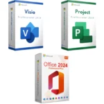 Microsoft Office 2024 Pro Plus + Visio 2024 + Project 2024 – Ultimate Bundle for 1 PC
