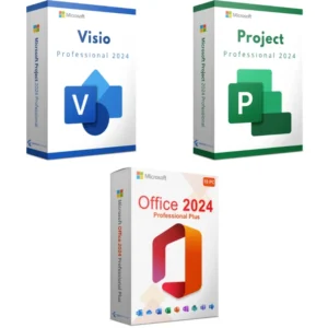 Microsoft Office 2024 Pro Plus + Visio 2024 + Project 2024 – Ultimate Bundle for 1 PC