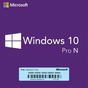 Microsoft Windows 10 Pro N – Lifetime License Key (32/64-bit)