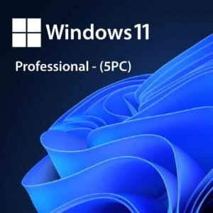Microsoft Windows 11 Pro – License Key for 5 PCs (32/64-bit)