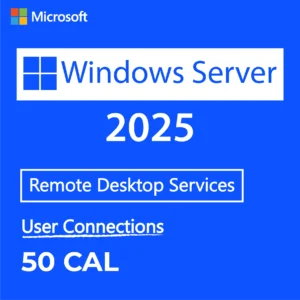 Windows Server 2025 RDS – 50 User CALs – License Key